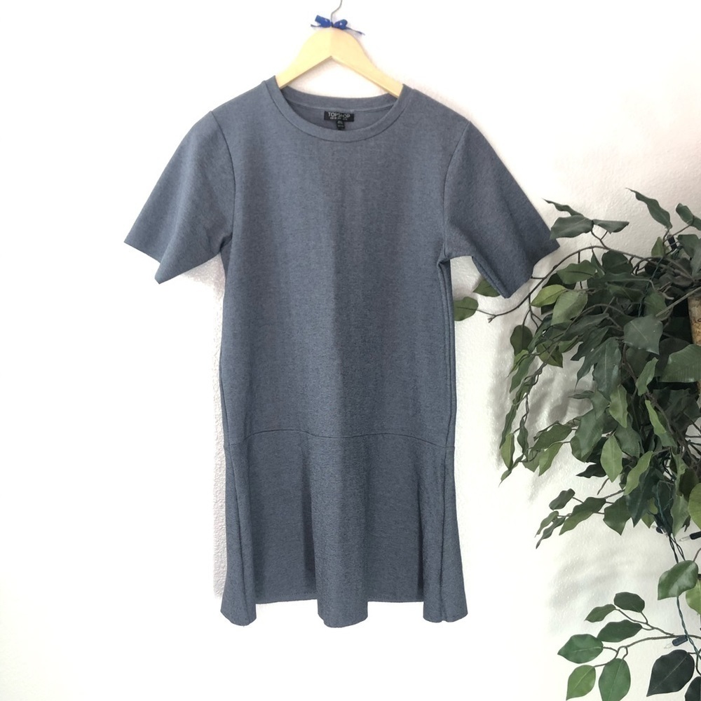 TopShop Short Sleeve Grey Dress